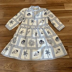 Calypso St. Barth Blue and White Dress